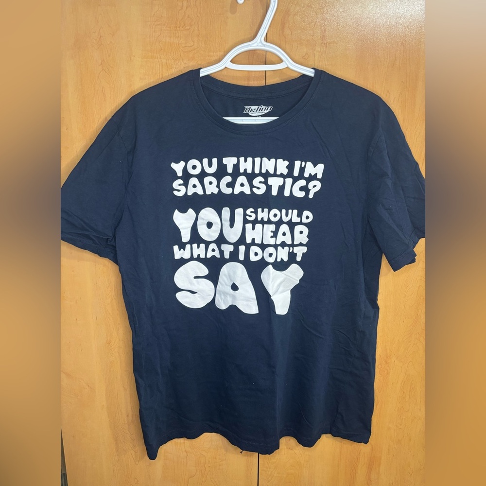 Men’s T-shirt, Funny, Size large, Action Apparel